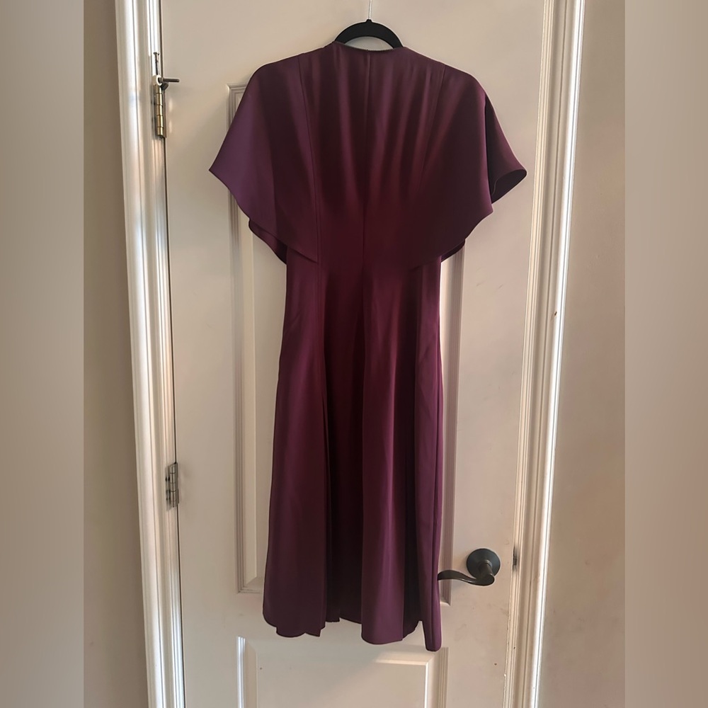 NWT Ted Baker Kasiane Plum Zip-Front Flutter Sleeve Dress us size 2 Ted baker 1 - Picture 15 of 16